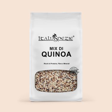 Quinoa tricolore, mix di quinoa bianca, rossa e nera