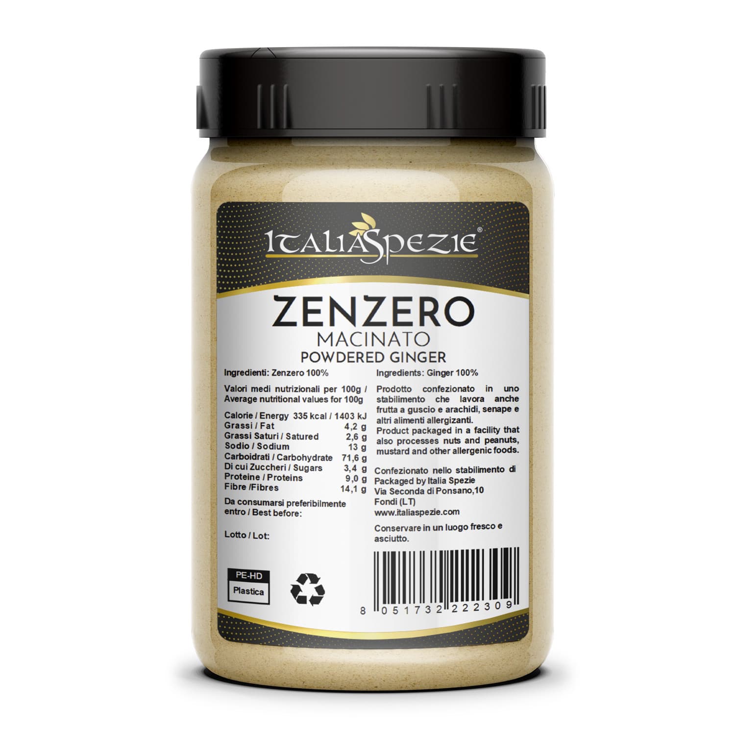 Zenzero in polvere - Macinato — Barattolo 270 g