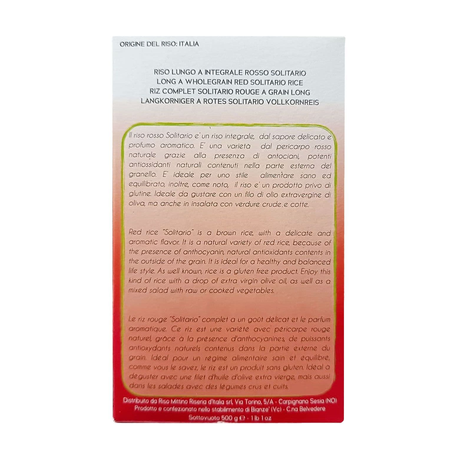 Riso rosso Integrale Solitario aromatico - 500g