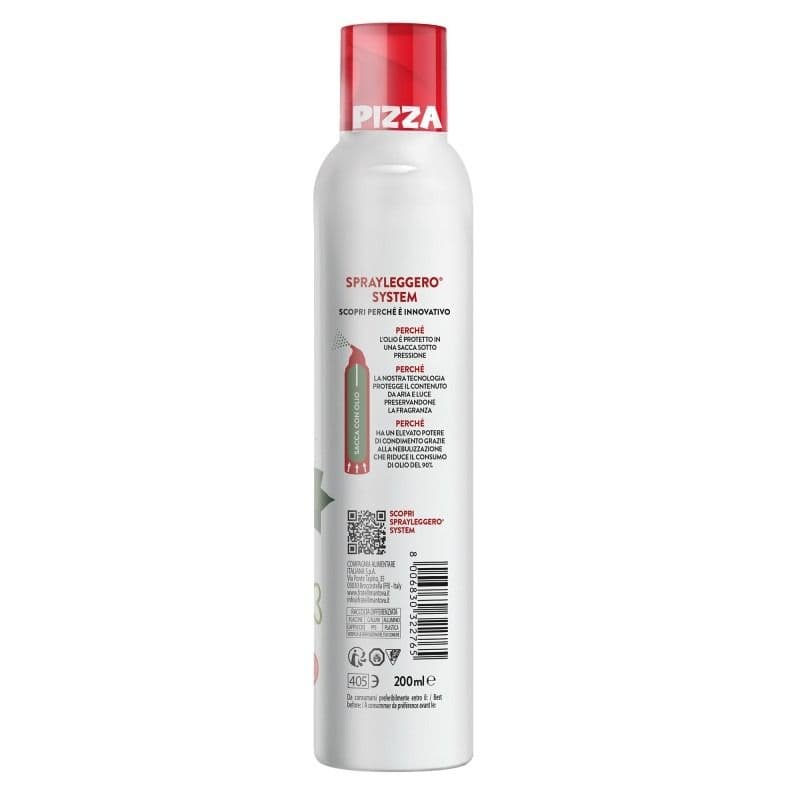 Pizza spray: olio extravergine di oliva aromatizzato al gusto pizza - 200 ml