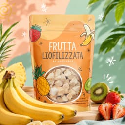 Banana liofilizzata a cubetti