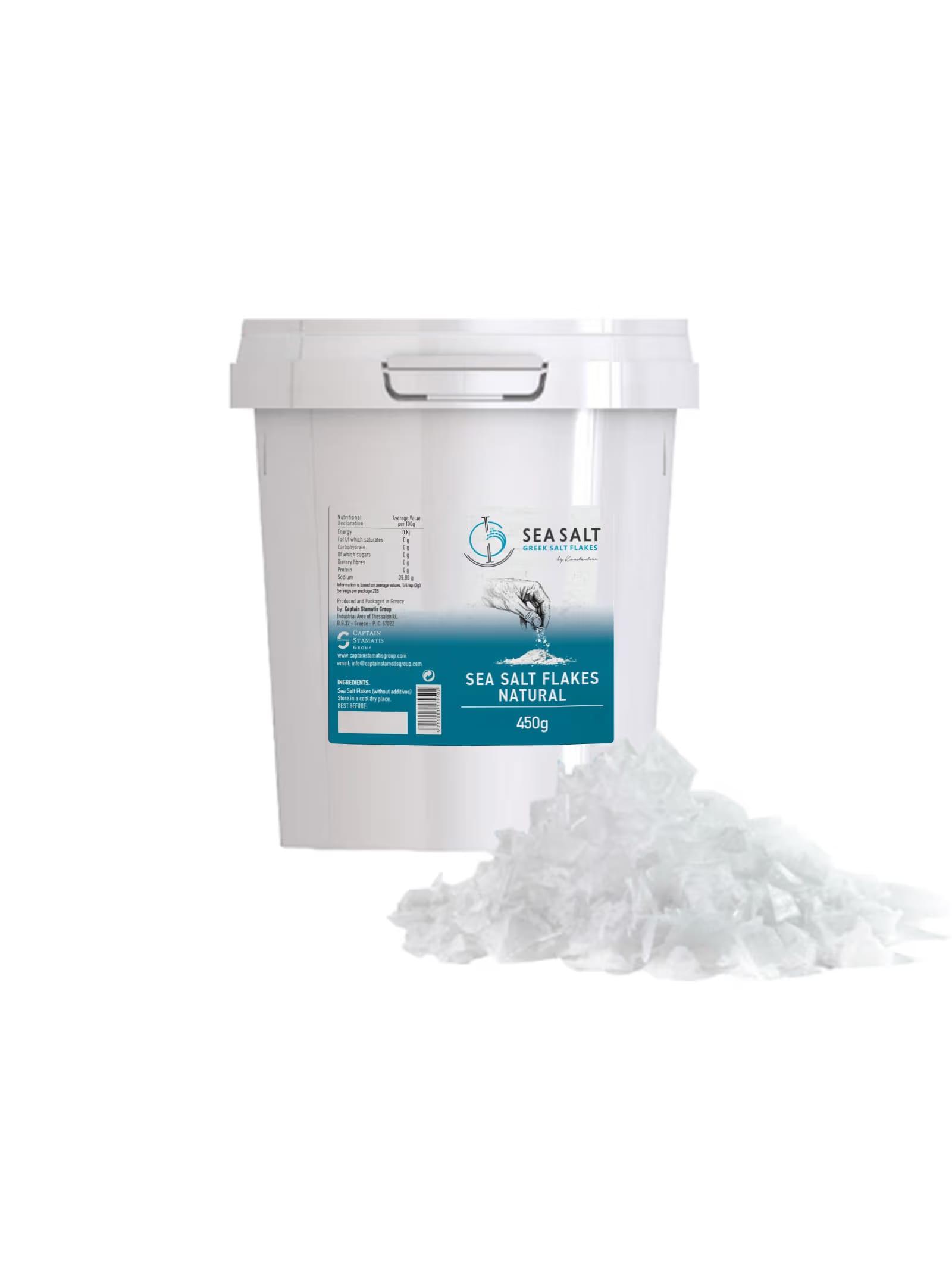 Fiocchi di Sale marino Naturali Greek Salt Flakes Secchiello | 450 g