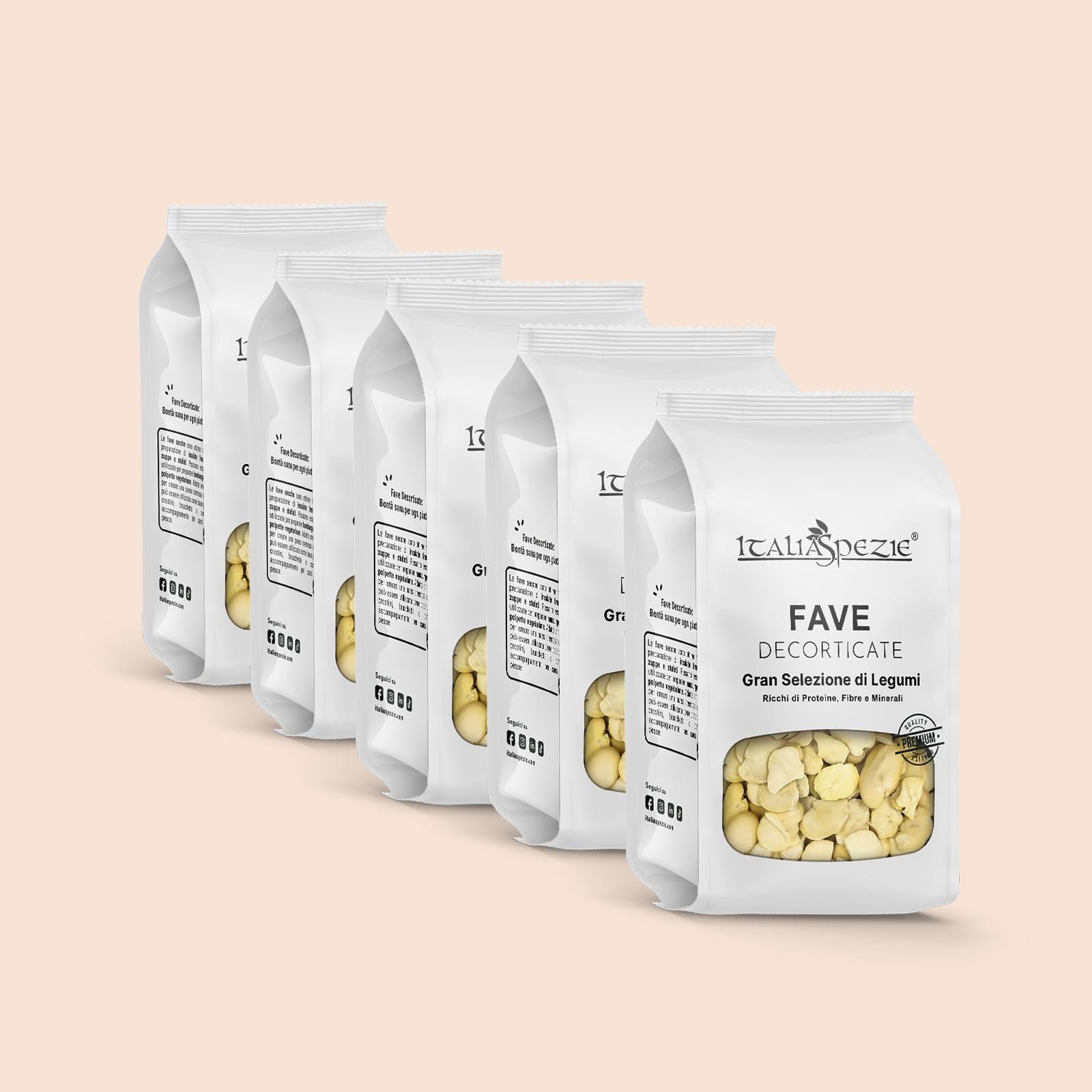 Fave secche decorticate - Pacchetto 5 x 400 g