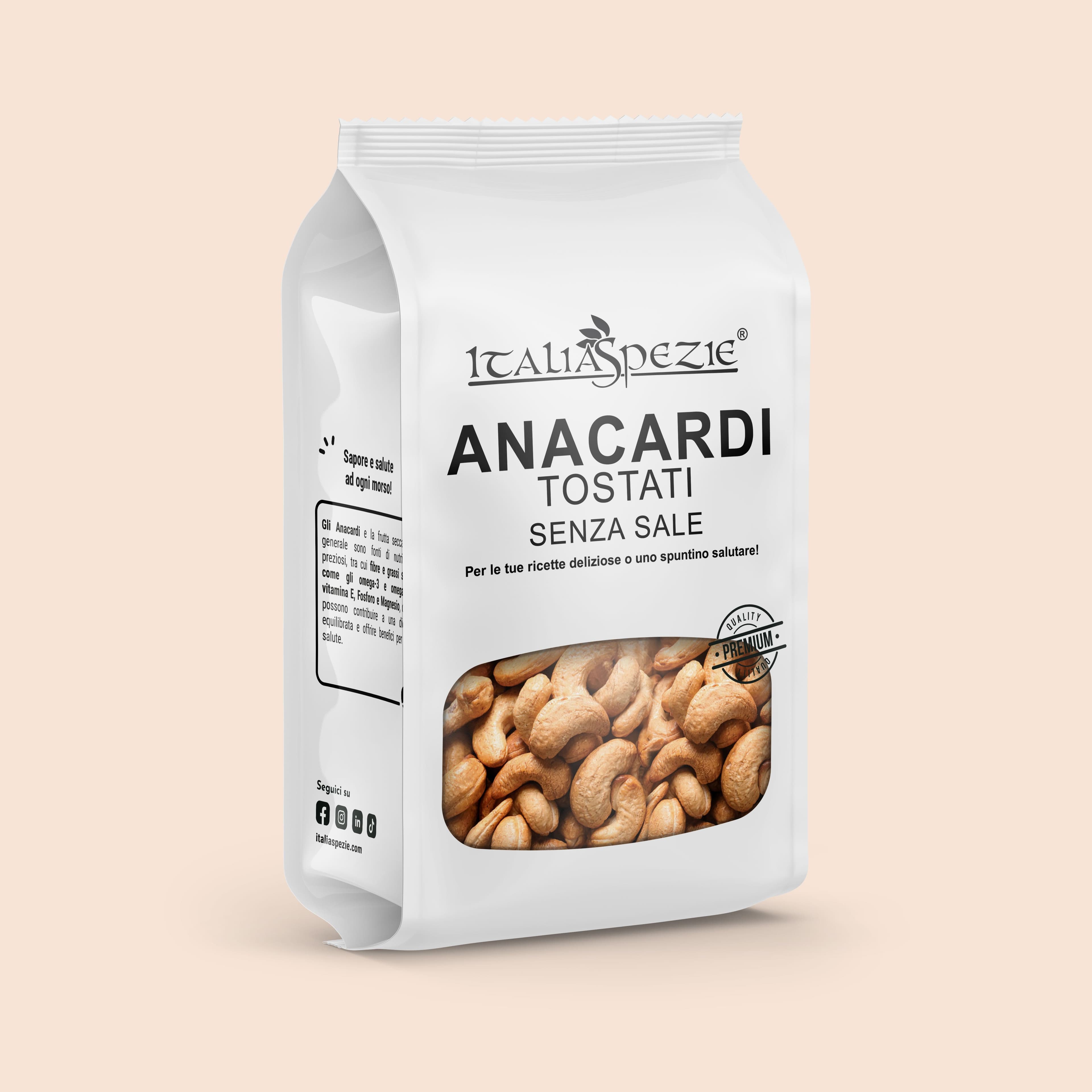 Anacardi tostati non salati — 400 g
