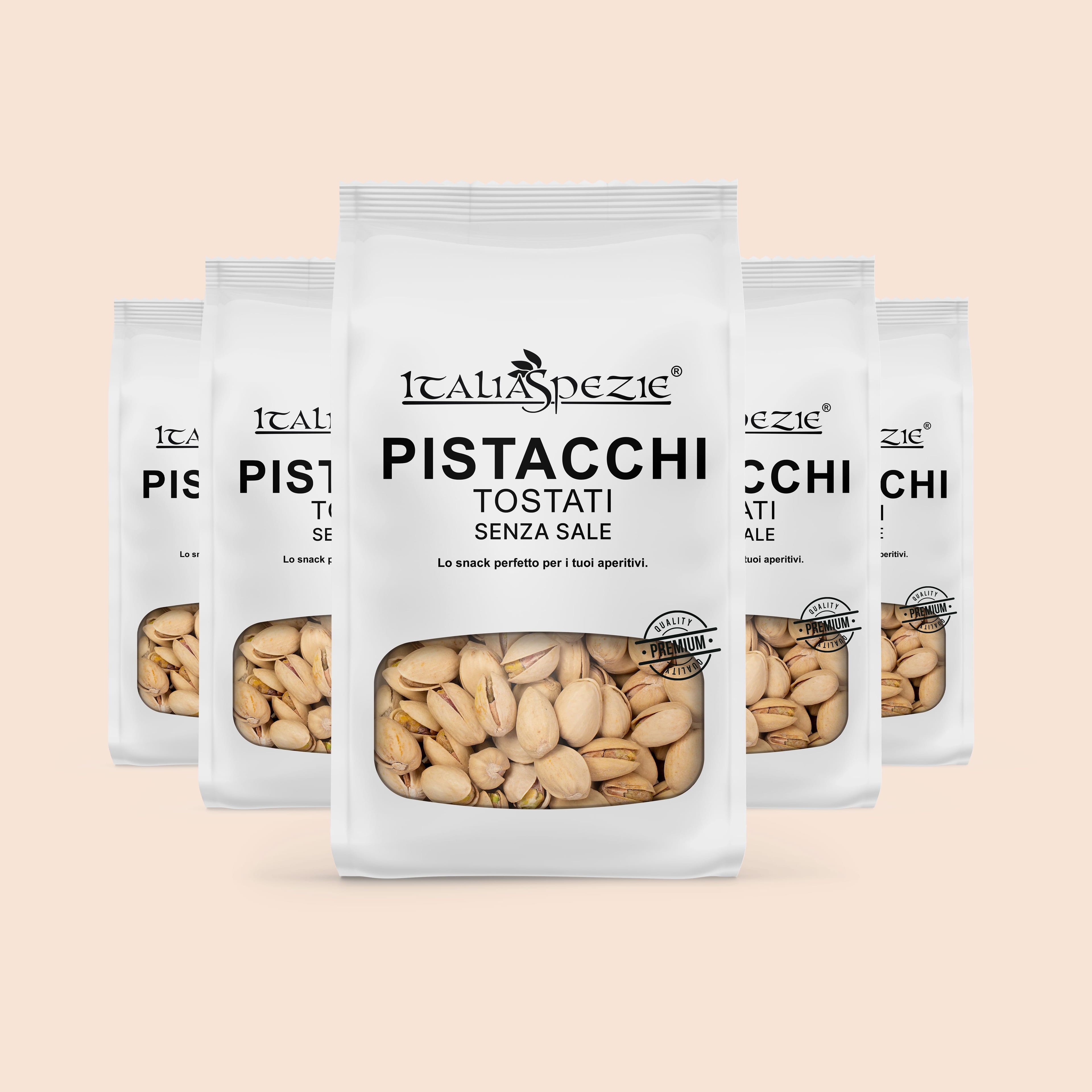 Pistacchi Tostati senza sale | Pacchetto da 5 x 500 g